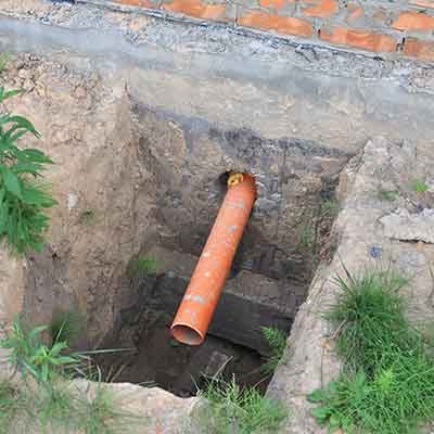 Sewage backup cleanup in a Louisville home